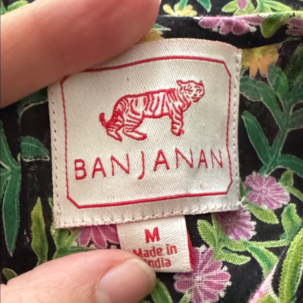 NWOT Banjanan 100% cotton Floral Maxi Dress